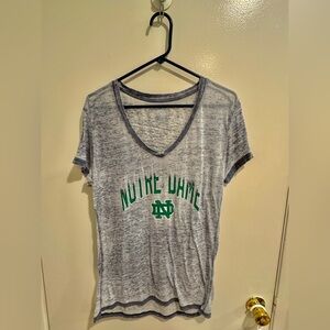 Campus Heritage Notre Dame Gray and White Tshirt